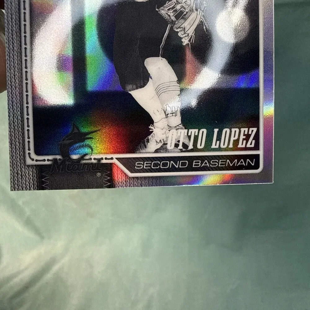 2026 Topps Chrome #116 Otto Lopez Negative Refractor Miami Marlins Blue Jays MLB